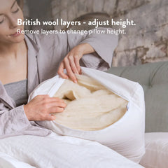 Putnams Height Adjustable British Wool Pillow