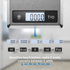 RENPHO Smart Nutrition Scale - BLE - Grey (up to 11lb)