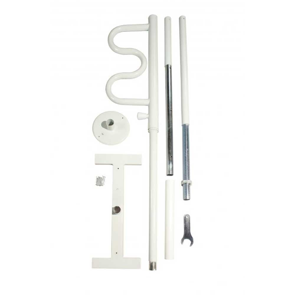 Security Pole With Curved Grab Bar