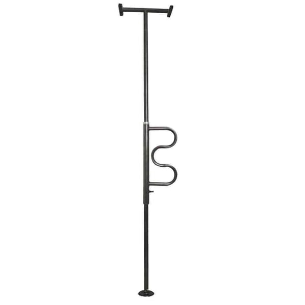 Security Pole With Curved Grab Bar