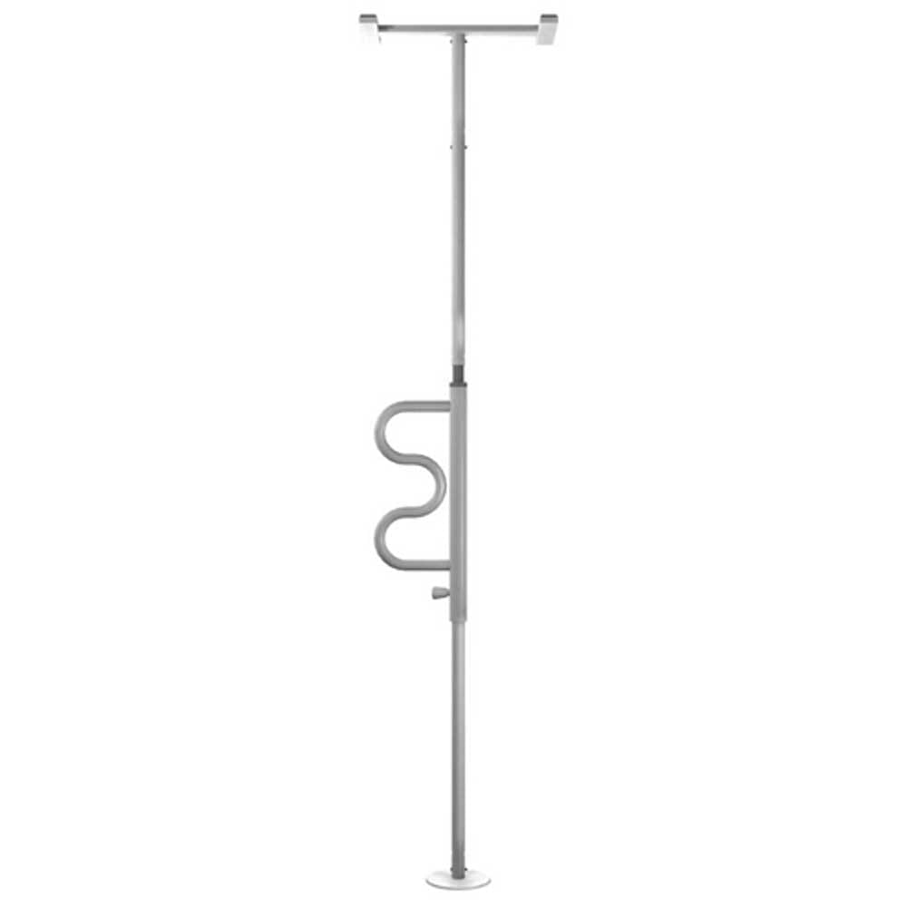 Security Pole With Curved Grab Bar