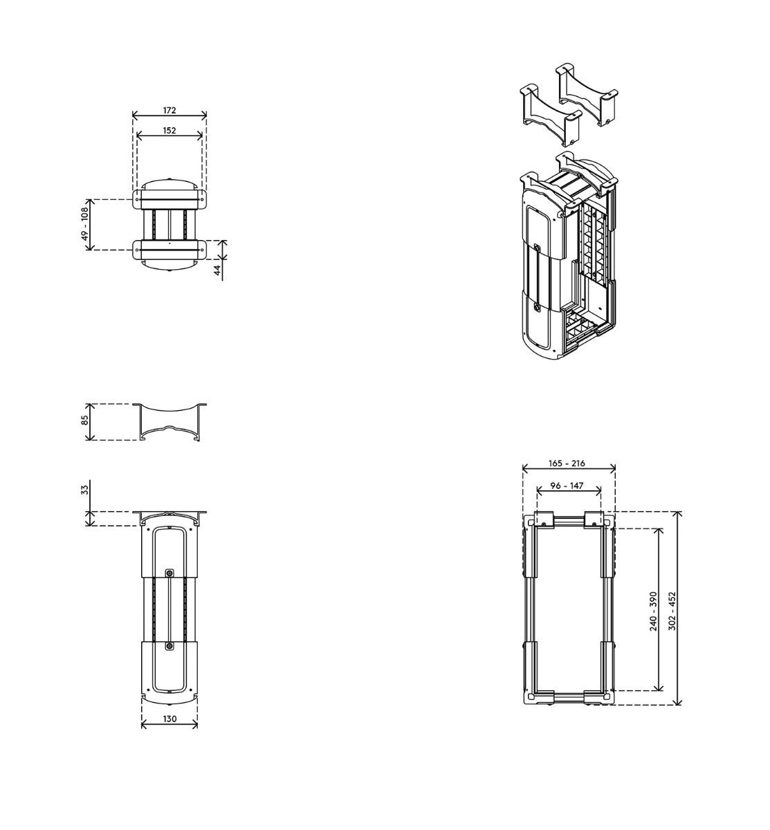 Viewlite Computer Holder - Desk 100