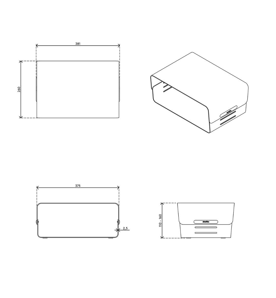 Addit Bento Monitor Riser - Adjustable 12