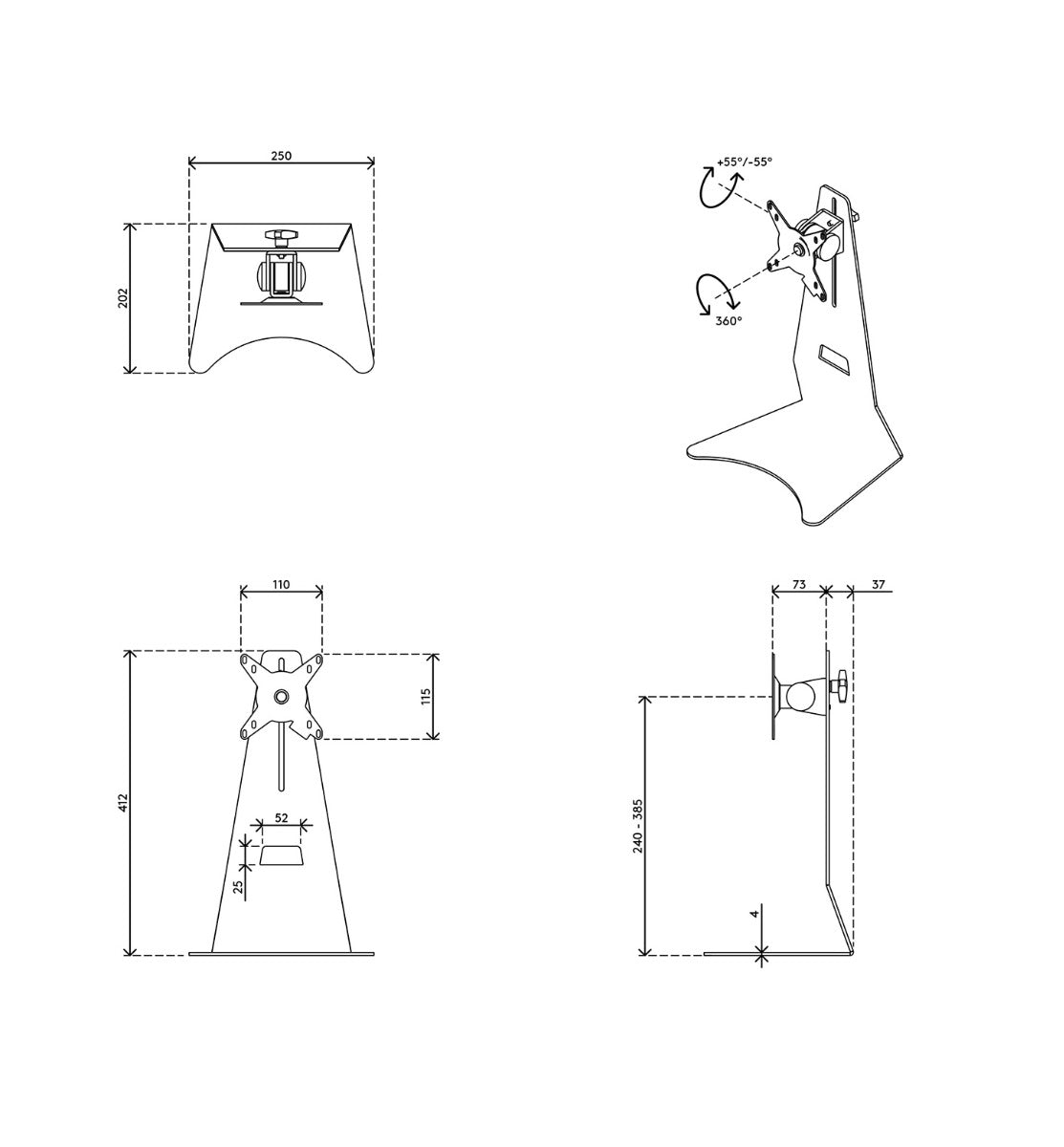 Addit Monitor Stand 50