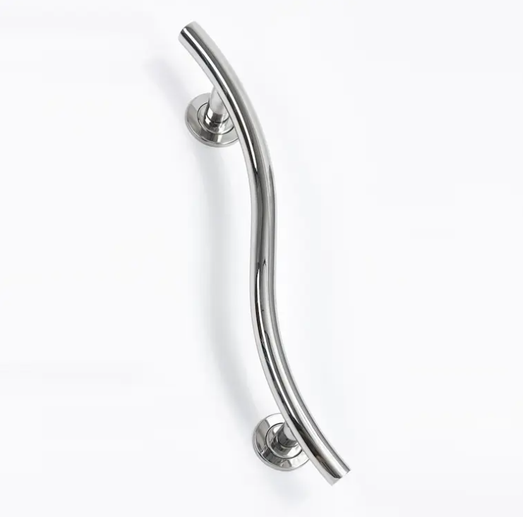 NRS Healthcare Spa Stainless Steel Grab Rail - Curved