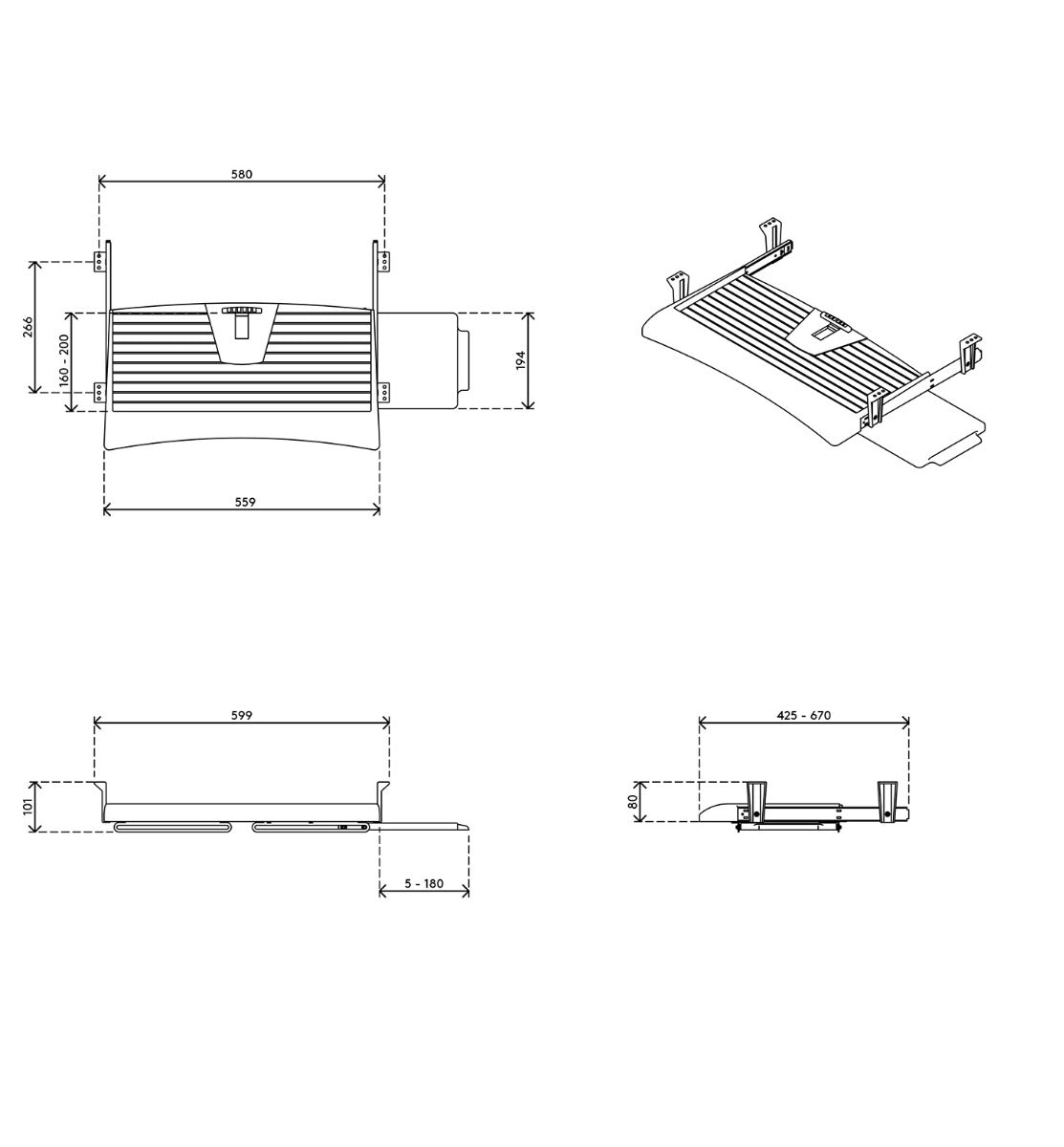 Addit Keyboard & Mouse Drawer 22