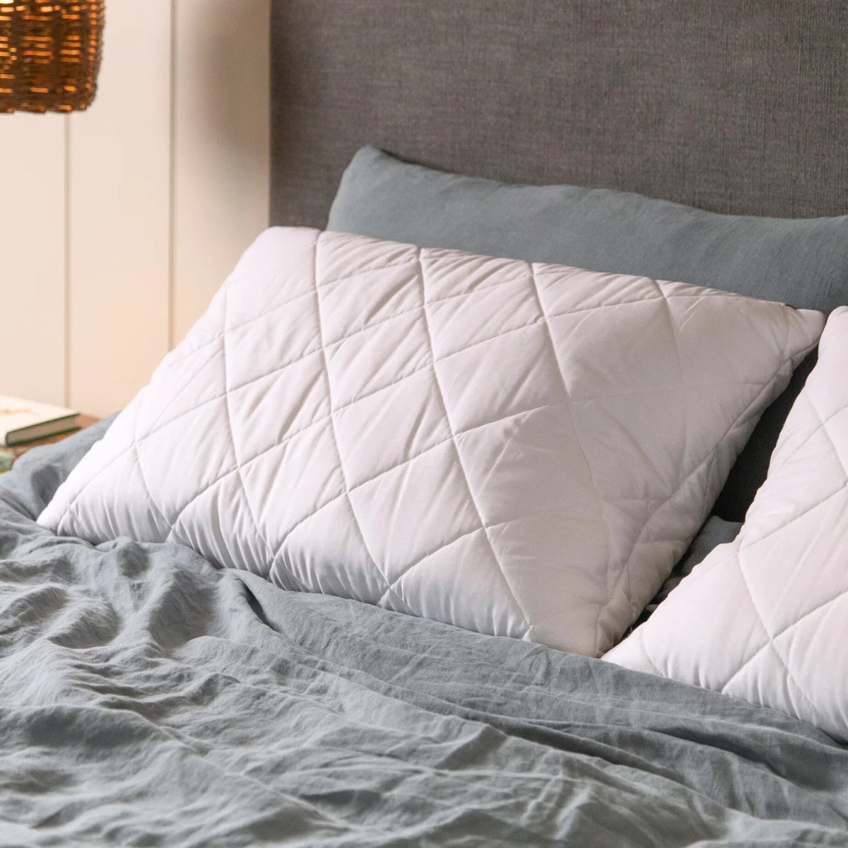 Putnams Quilted British Wool Pillow - Adjustable