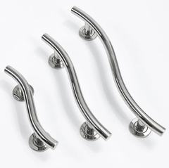 NRS Healthcare Spa Stainless Steel Grab Rail - Curved