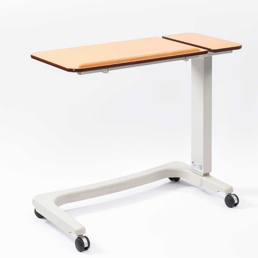 NRS Healthcare Easylift Beech Split Top Overbed Table