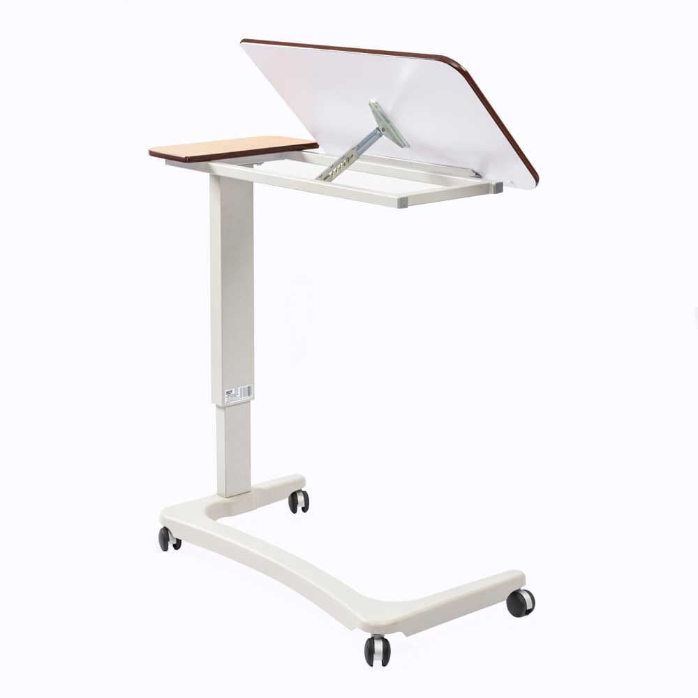 NRS Healthcare Easylift Beech Split Top Overbed Table