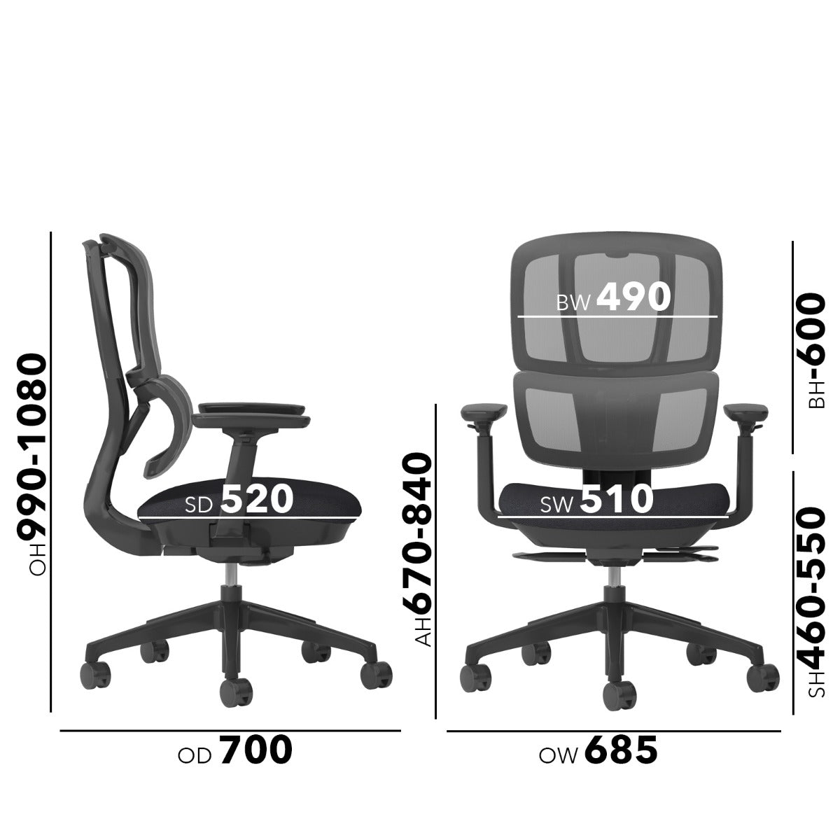 Shelby Ergonomic Task Chair by Dams