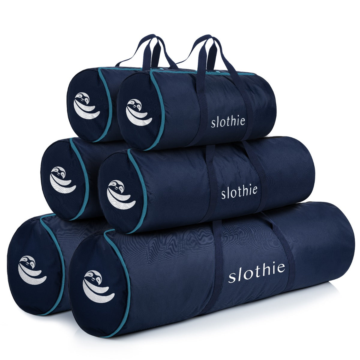 A stack of Slothie mattress toppers