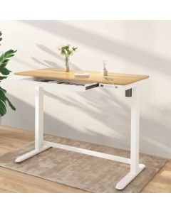 Humb adjustable desk with an open drawer