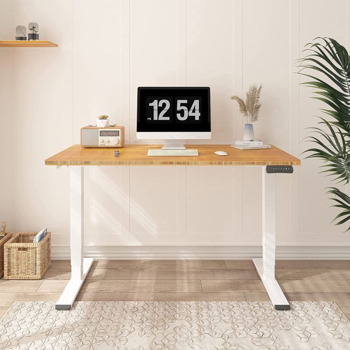 Our adjustable desk in a home